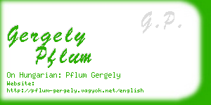 gergely pflum business card